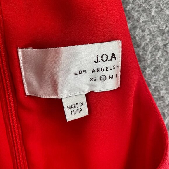 JOA Dress Womens Small Red Sheath Halter Cut Out Knee Length Side Slit Office* - Picture 5 of 10